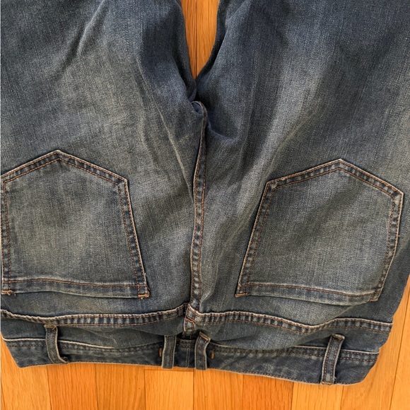 Vintage Rare Free People Button Fly Fray Mid Rise Distressed Denim Jeans size 29 - Picture 4 of 6